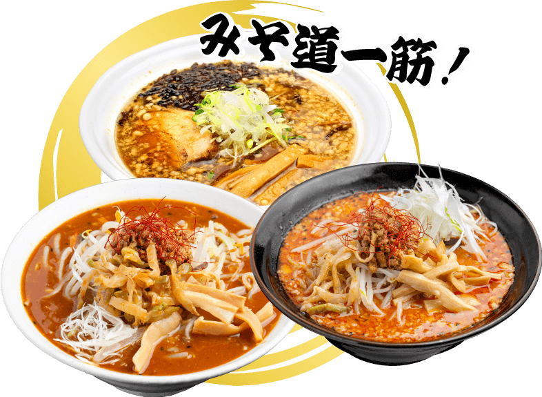 各種味噌ラーメンご用意しています